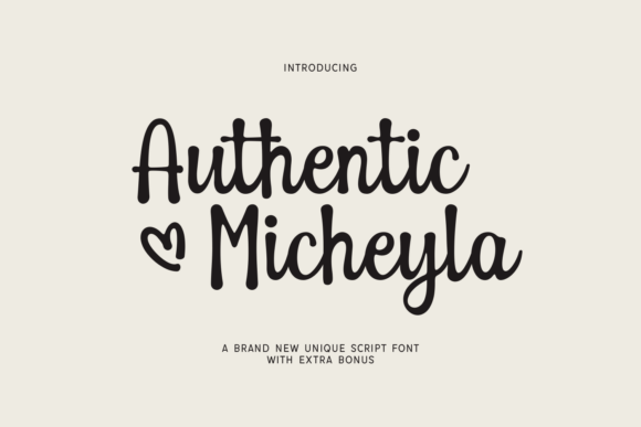 Authentic Micheyla: A Script Font for Editorial Creativity