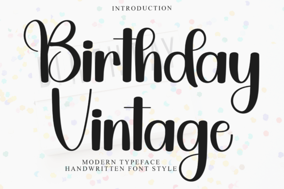 Birthday Vintage Font for Handmade Creators
