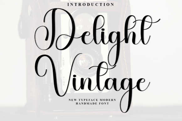 Delight Vintage: A Festive Font for Digital Design