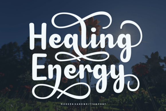 Healing Energy: A Script Font for Digital Branding and Web Design