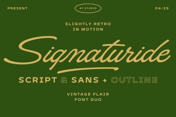 Signaturide: A Vintage-Inspired Font Duo for Crafters and Designers